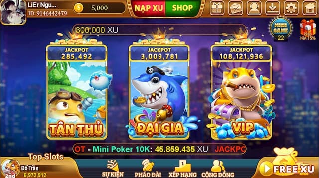Xu Vang 777 – cổng game bắn cá, slot miễn phí