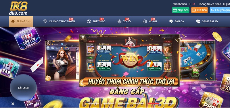 Huyền thoại làng game đổi thưởng Việt - DK8